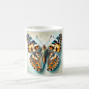 painted lady butterfly 260624IREF118 - Watercolor Coffee Mug
