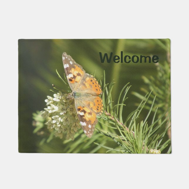 Painted Lady Butterfly Doormat (Front)