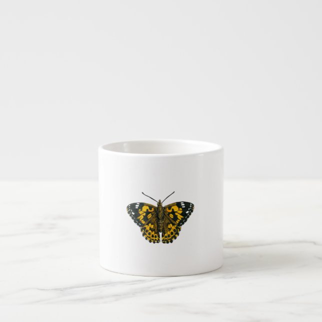 Painted lady butterfly espresso cup (Front)