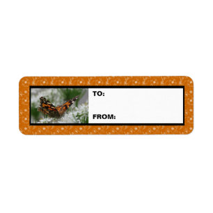 Painted Lady Butterfly Gift Tag