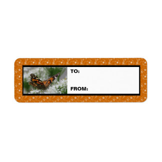 Painted Lady Butterfly Gift Tag
