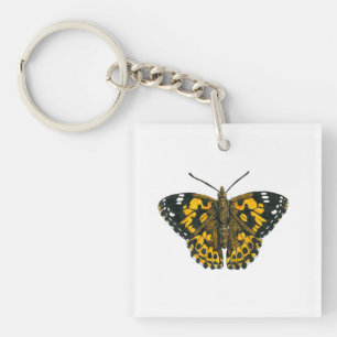 Painted lady butterfly key ring