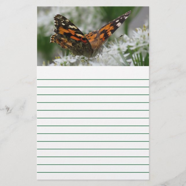 Painted Lady Butterfly - Lined Stationery (Front)
