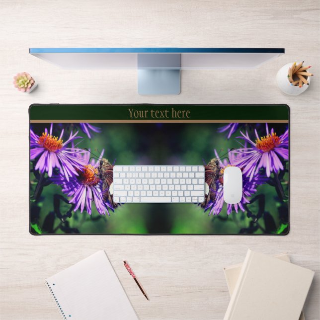 Painted Lady Butterfly On Flower Personalised    Desk Mat (Office 1)