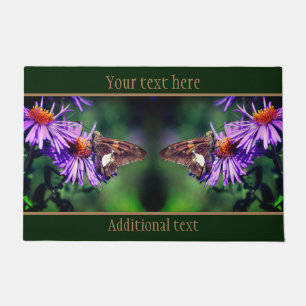 Painted Lady Butterfly On Flower Personalised Doormat