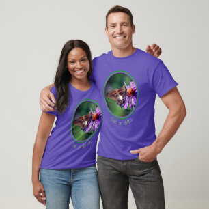Painted Lady Butterfly On Wild Aster Flower   T-Shirt