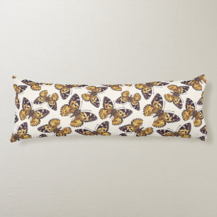 Painted lady butterfly pattern body cushion