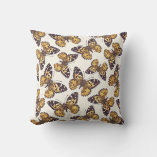 Painted lady butterfly pattern cushion