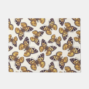 Painted lady butterfly pattern doormat