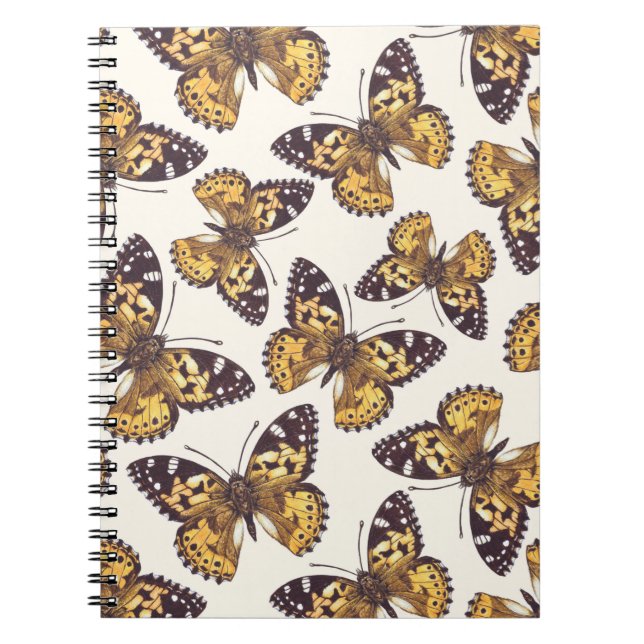 Painted lady butterfly pattern notebook (Front)