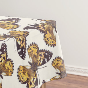 Painted lady butterfly pattern tablecloth