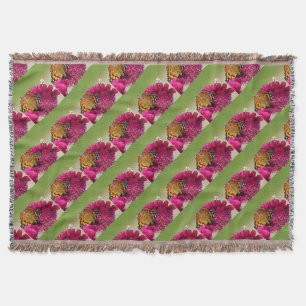 Painted Lady Butterfly Throw Blanket