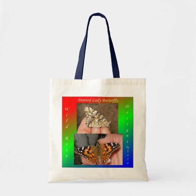 Painted Lady Butterfly Tote Bag (Front)