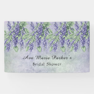 Painted Lavender Wisteria Bridal Shower Banner