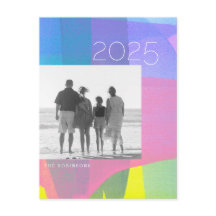 Painted Layers 2025 New Years photo postcard