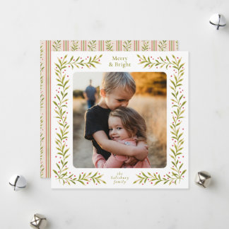 Painted Leaves Holiday Card