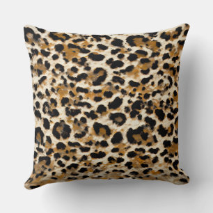 Painted Leopard Cushion