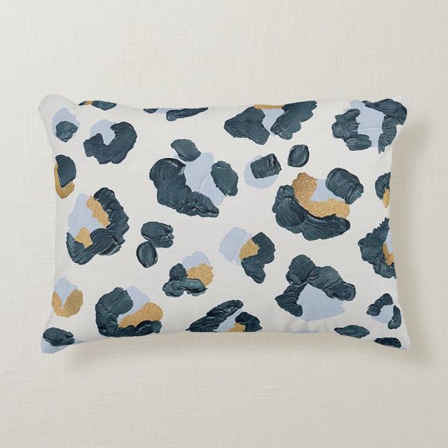 Painted Leopard Print Decorative Cushion (Front)