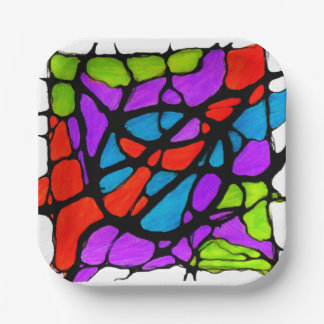 Painted light paper plate