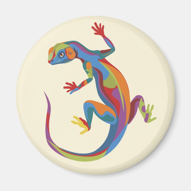 Painted Lizard Magnet (Front)
