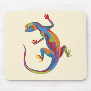 Painted Lizard Mouse Pad