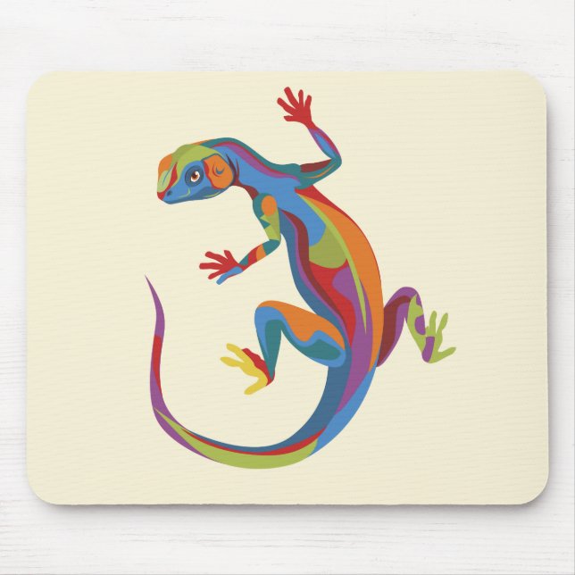 Painted Lizard Mouse Pad (Front)