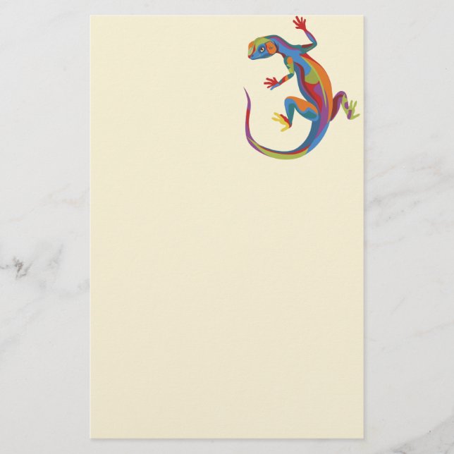 Painted Lizard Stationery (Front)