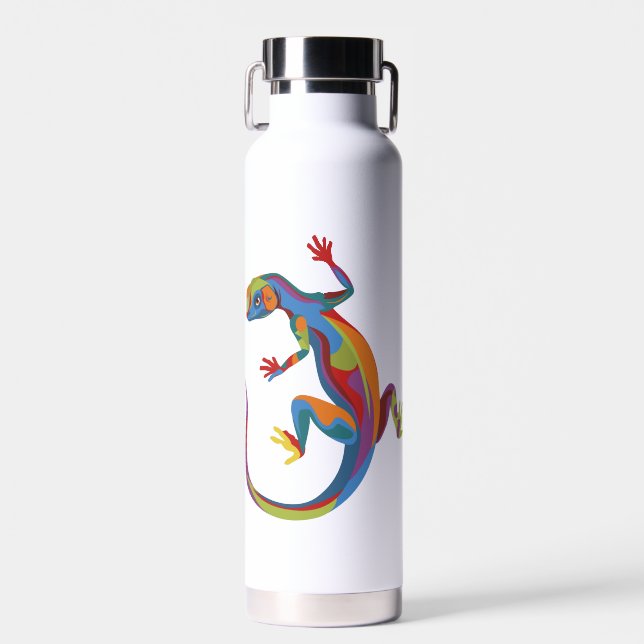 Painted Lizard Water Bottle (Front)