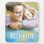 Painted Love Best Dad Ever Photo Mouse Pad<br><div class="desc">Personalised photo gift designed by Berry Berry Sweet. Visit our site at www.berryberrysweet.com for modern stationery and custom gifts.</div>
