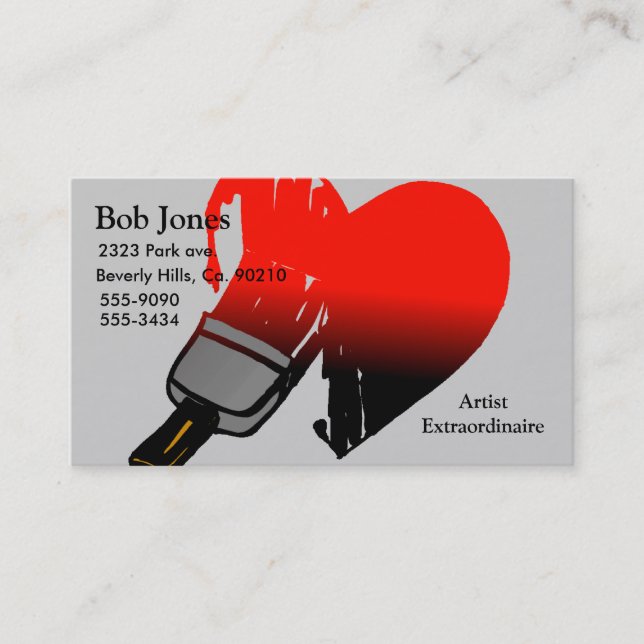 Painted Love Set Business Card (Front)