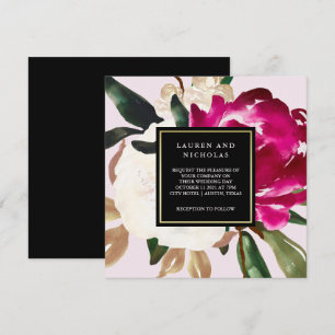 Painted Magnolia Wedding Invitation