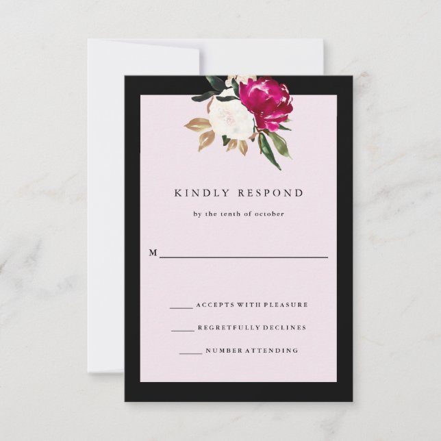 Painted Magnolia | Wedding Response Blush Pink (Front)