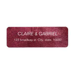 Painted marsala modern simple return address label