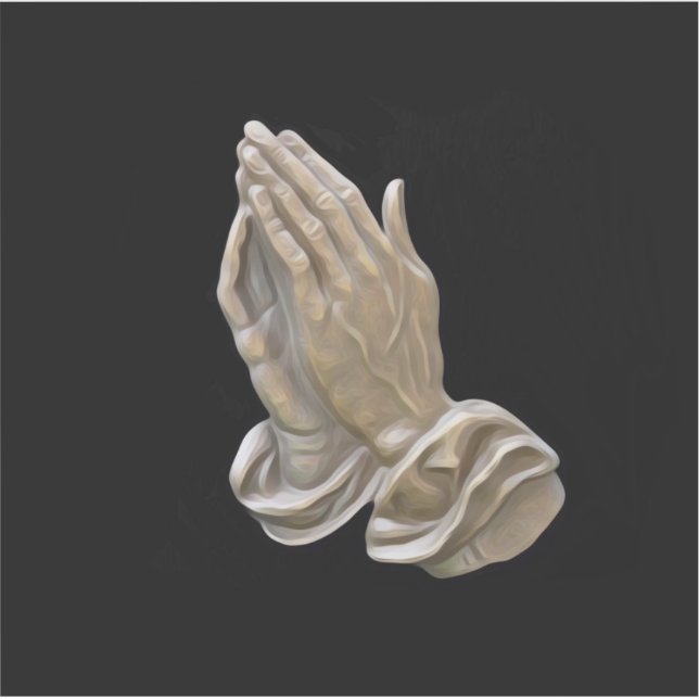 Painted Metal Looking Praying Hands (Front)