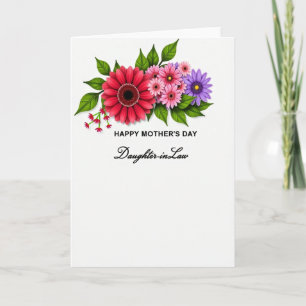 Painted Mothers Day Bouquet Card