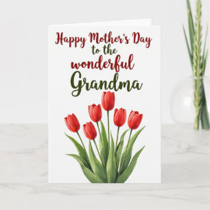Painted Mothers Day Flower Card