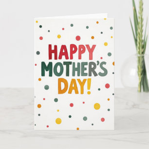 Painted Mothers Day Message Card