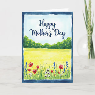 Painted Mothers Day Spring Card
