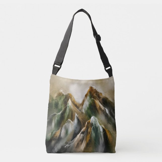 Painted Mountains Crossbody Bag (Front)