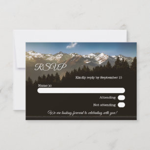 Painted Mountains Wedding RSVP Card