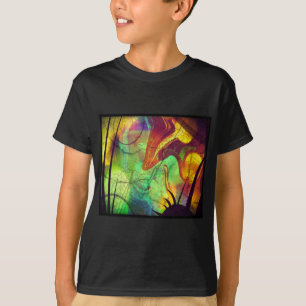 Painted Nebula -Fire Opal Abstract T-Shirt