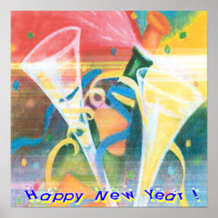 Painted New Year Poster