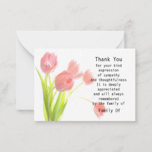 Painted Of Tulip Thank You Card