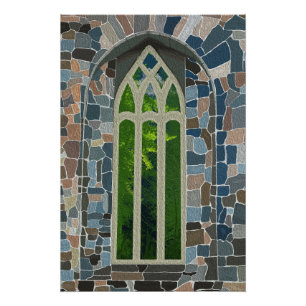 Painted Old Ruin Poster
