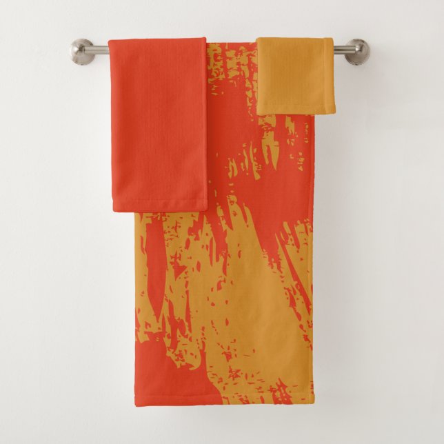 Painted Orange - Towel Set (Insitu)