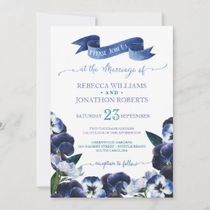 Painted Pansies Invitation