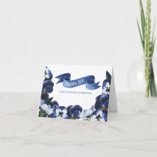 Painted Pansies Thank You Card