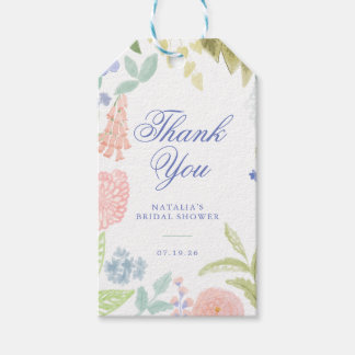 Painted Pastel Garden Bridal Shower Favour Gift Ta Tags