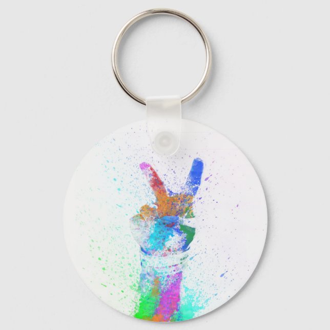 Painted Peace Key Chain (Front)