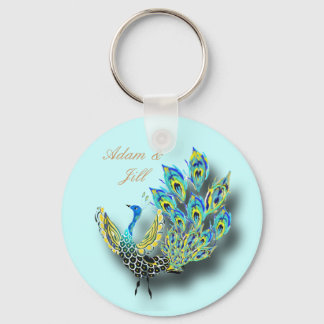 Painted Peacock keychain